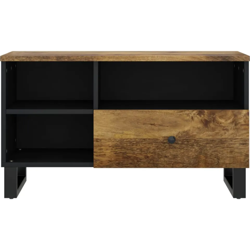 vidaXL Tv-meubel 80x33x46 cm massief mangohout en bewerkt hout bruin, foto 4