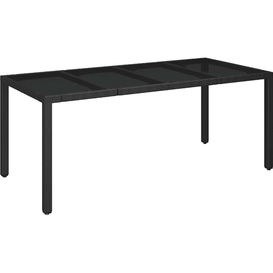 vidaXL 9-delige Tuinset poly rattan zwart, foto 4