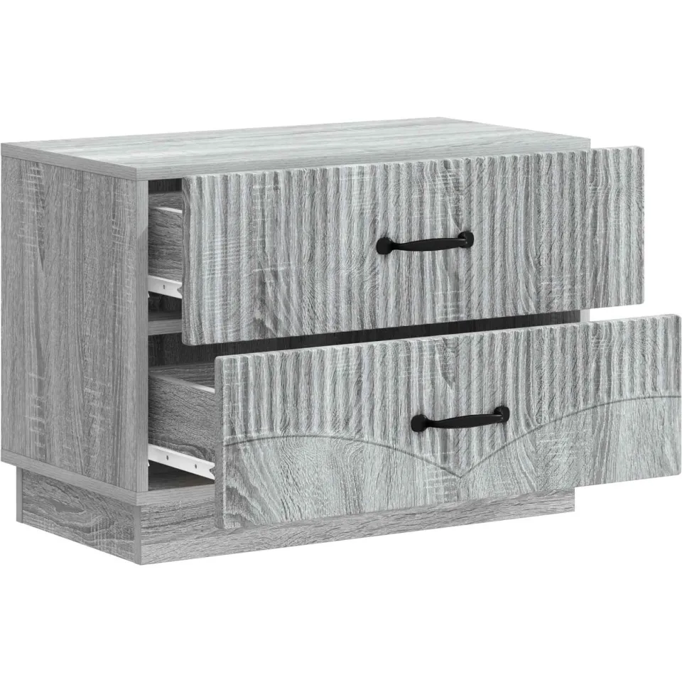 vidaXL Nachtkastje Grijs sonoma 62 x 34,5 x 44,5 cm Bewerkt hout