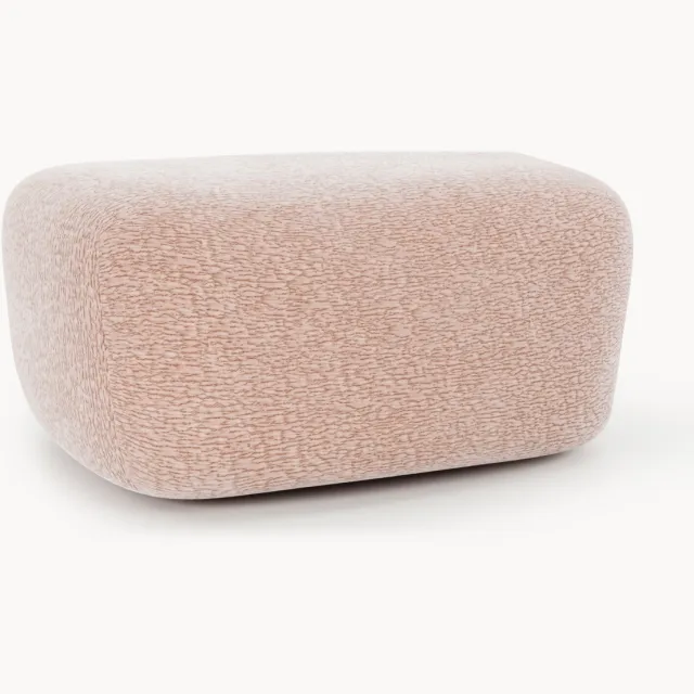 Westwing Collection Grote poef Wolke Roze