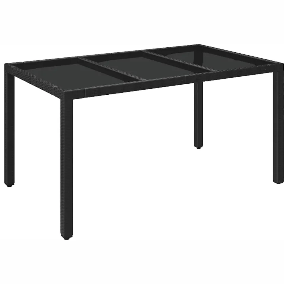 vidaXL 7-delige Tuinset met kussens poly rattan zwart, foto 3