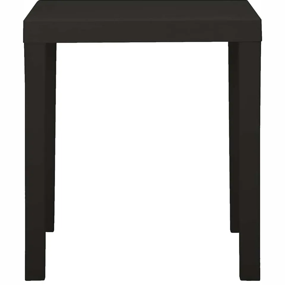 vidaXL Tuintafel 79x65x72 cm kunststof antracietkleurig, foto 3