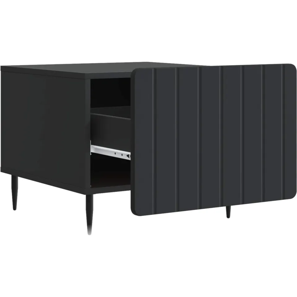 vidaXL Salontafel met lade Zwart 49 x 50 x 42 cm Bewerkt hout