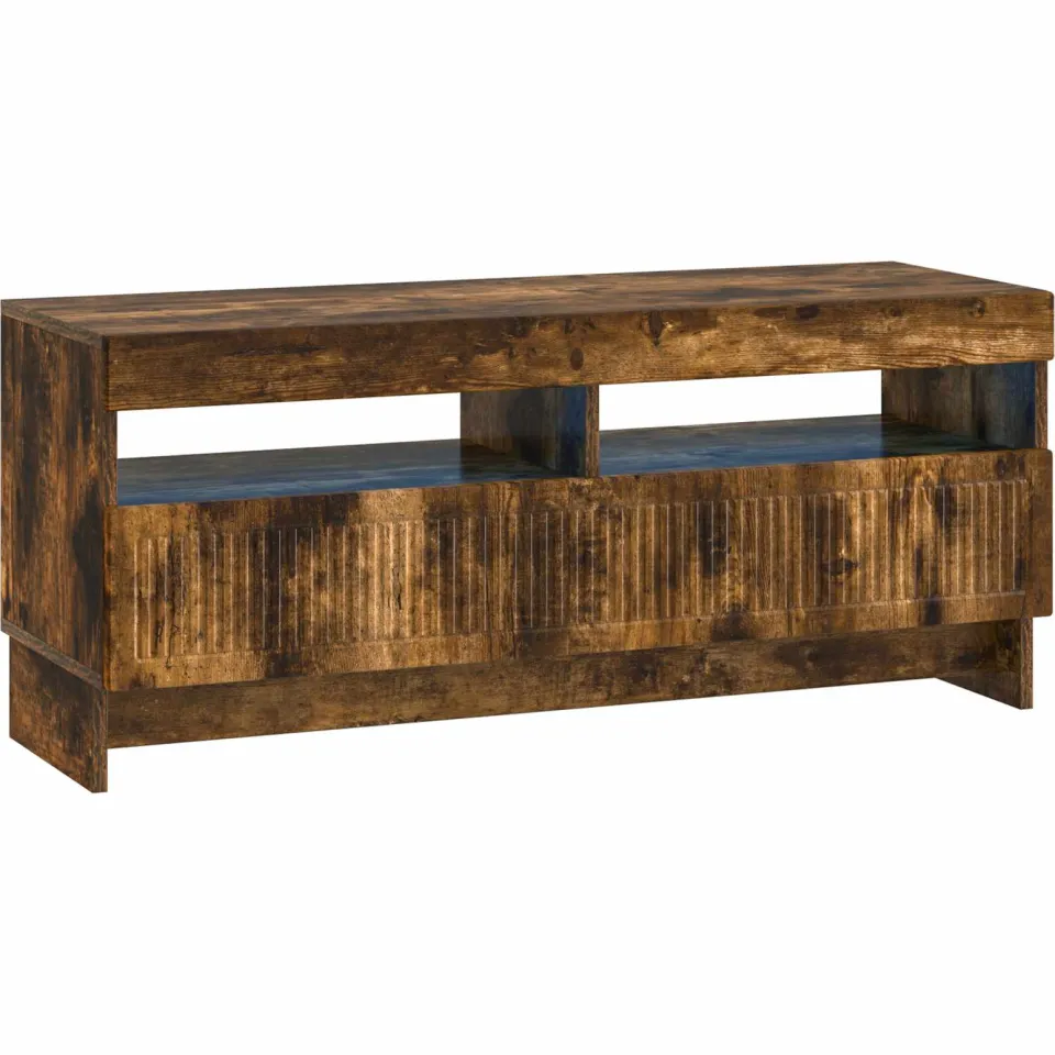 vidaXL LED tv-meubel EDE 100 x 35 x 43 cm Gerookt eiken Bewerkt hout, foto 3