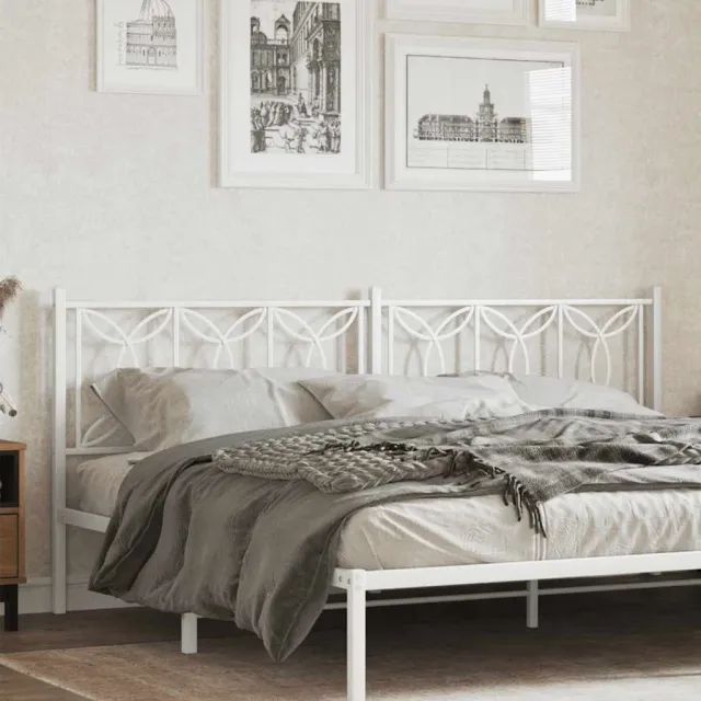 vidaXL Vervangend hoofdbord 193 cm metaal wit