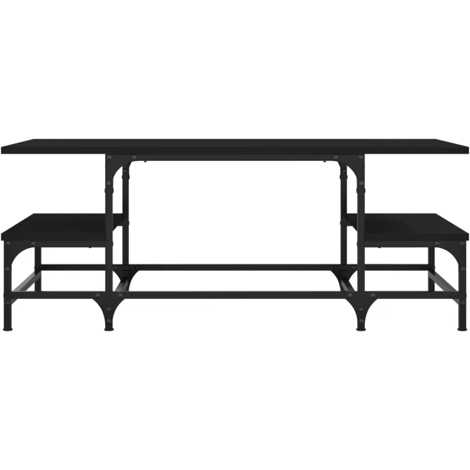 vidaXL Salontafel 100x50,5x40 cm bewerkt hout zwart