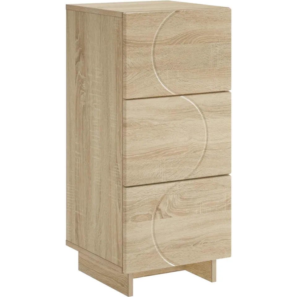 vidaXL Dressoir Sonoma Eiken 33.5 x 34.5 x 75 cm Bewerkt hout, foto 3