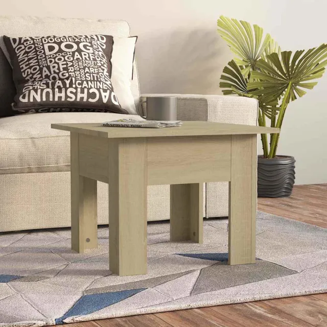 vidaXL Salontafel 55x55x42 cm bewerkt hout sonoma eikenkleurig, foto 2