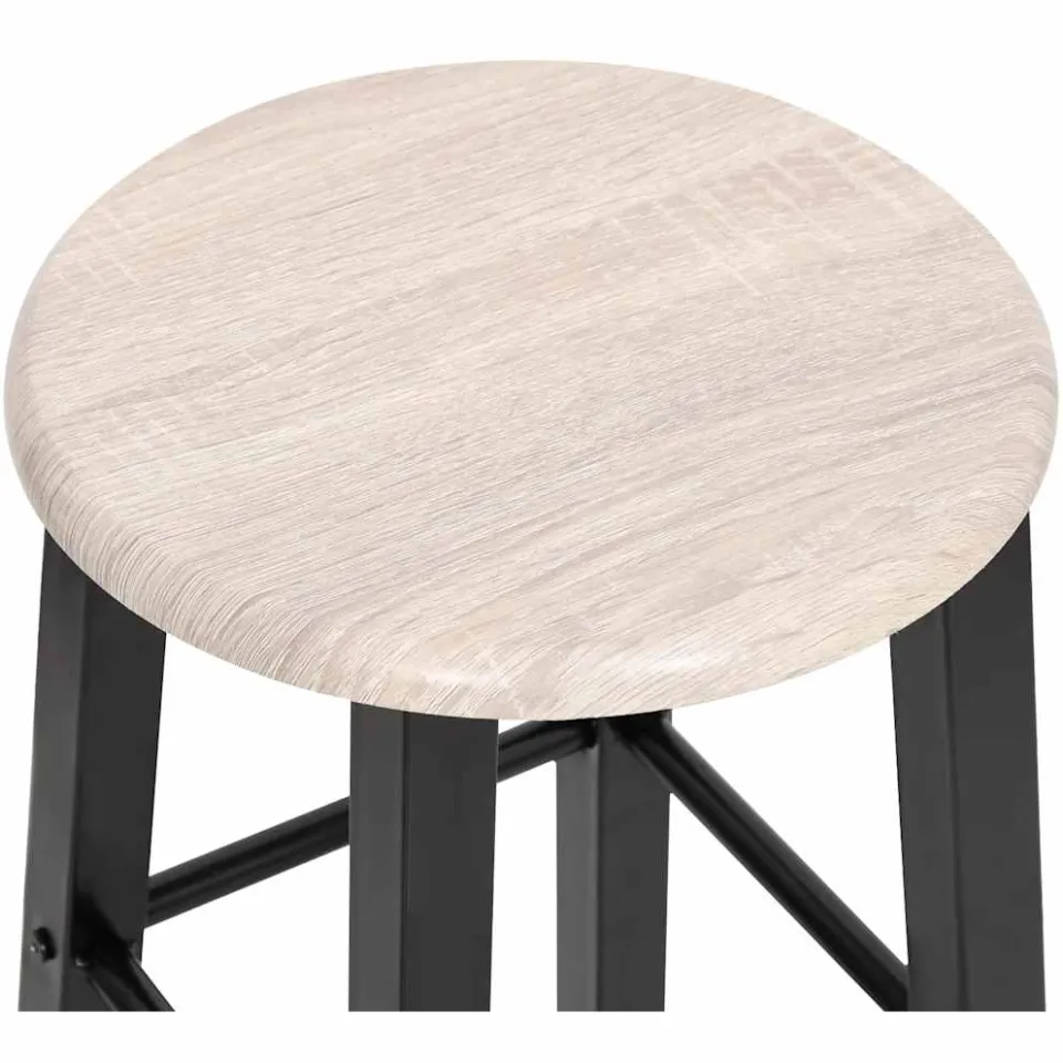 vidaXL Barkrukken 2 st MDF zwart, foto 4