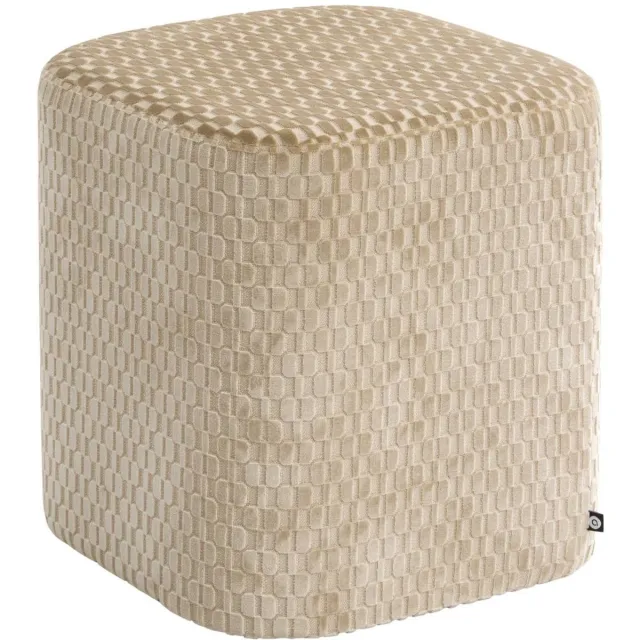 Atmosphera Créateur d'intérieur® Selia poef, vierkant, 35 x 35 cm, ivoorkleurig Ivoire