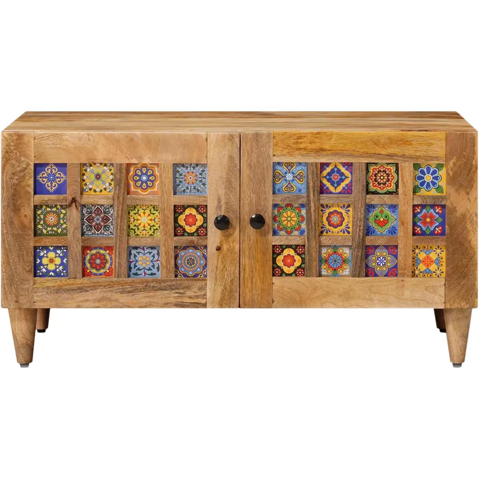 vidaXL Salontafel Naturel 80 x 50 x 40 cm Massief Mango Hout, foto 3