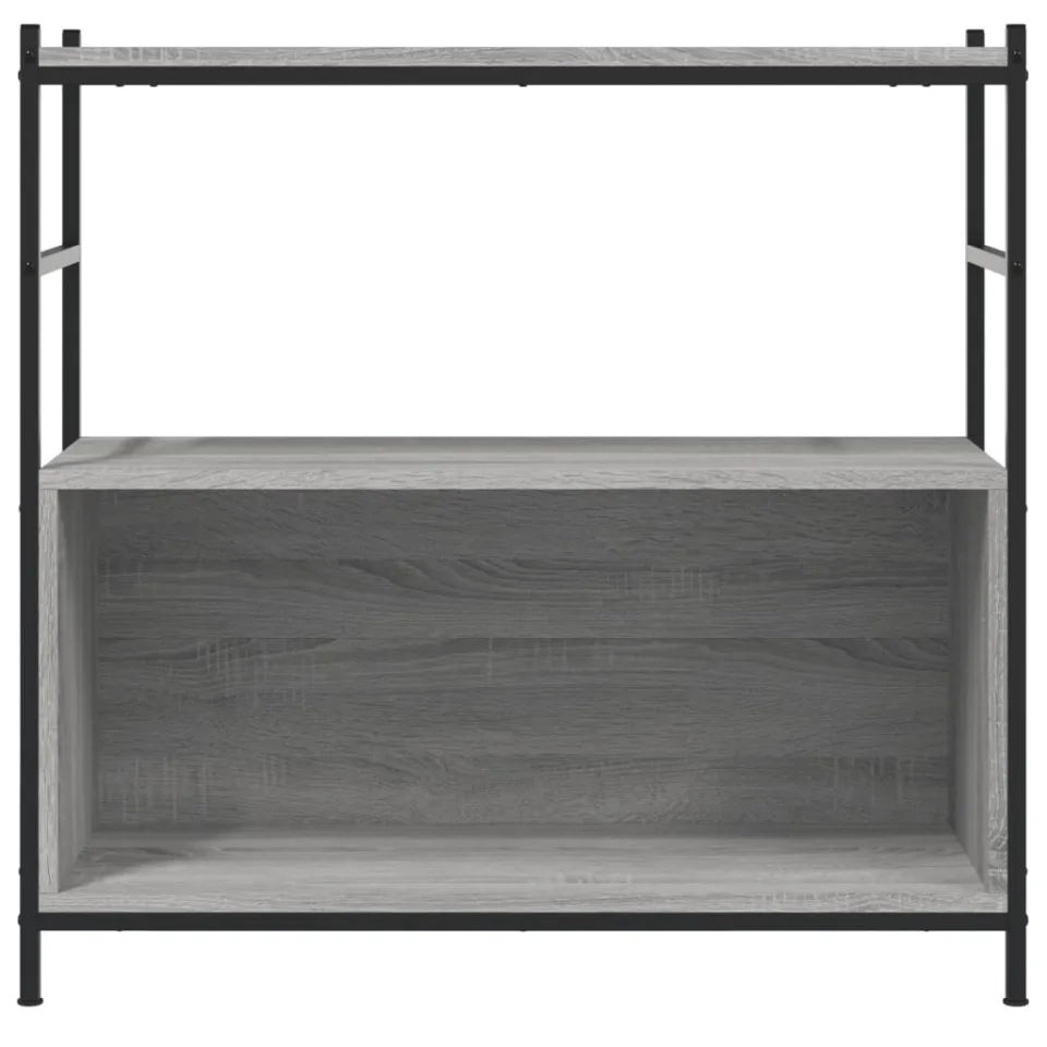 vidaXL Boekenrek 80x30x78,5 cm bewerkt hout en ijzer grijs sonoma, foto 4