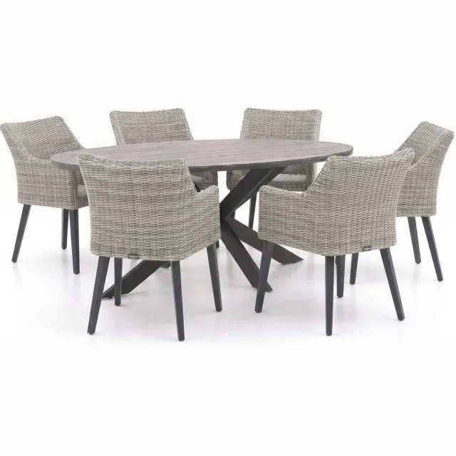 Manifesto Furniture Manifesto Matese/Fidenza ovaal 180cm dining tuinset 7-delig, foto 2