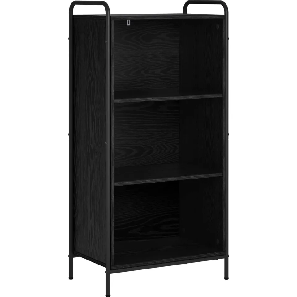 vidaXL Boekenkast 55,5 x 33 x 174 cm Bewerkt hout Zwart eiken