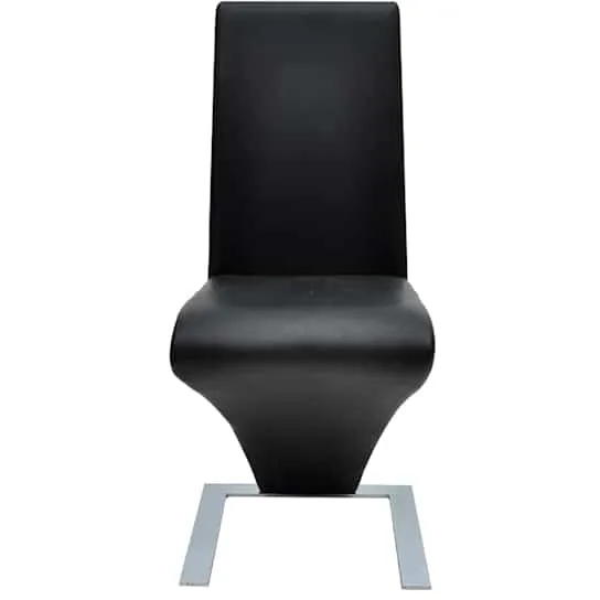 vidaXL Eetkamerstoelen 4 st kunstleer zwart