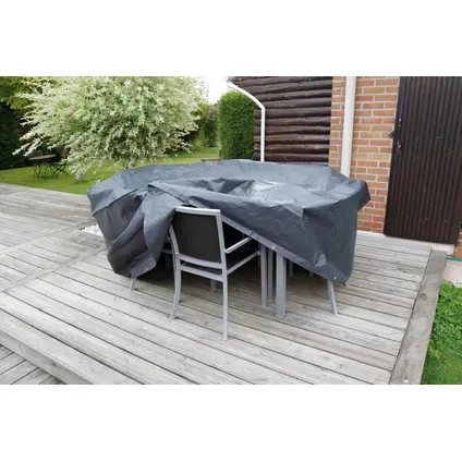 Nature Tuinmeubelhoes Voor Rechthoekige Tafels Pe 100 G/m² Antraciet 225x143x90cm, foto 2
