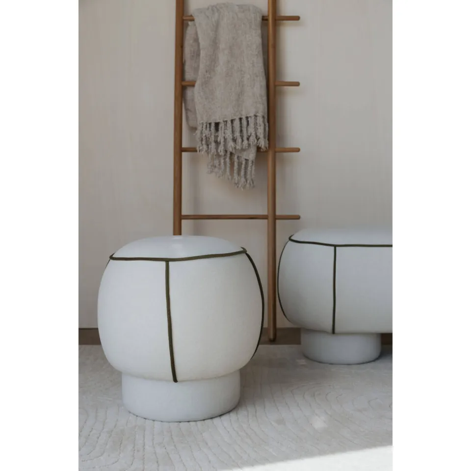 Housecraft Living Marina Poef Rond 45 cm Rood, foto 5