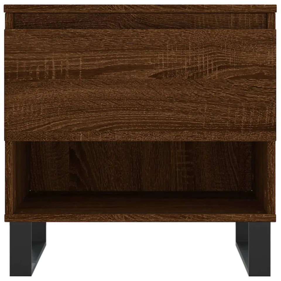 vidaXL Salontafels 2 st 50x46x50 cm bewerkt hout bruin eikenkleur, foto 4