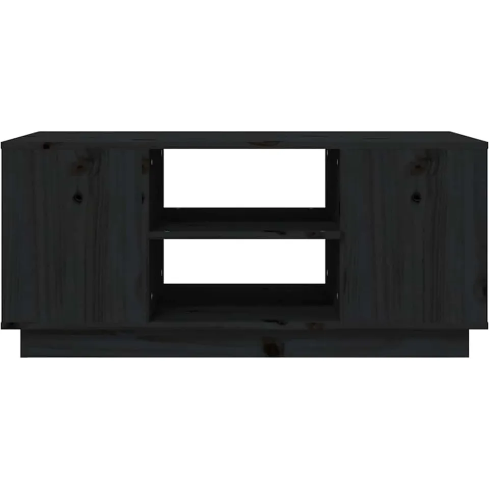 vidaXL Salontafel 90x49x40,5 cm massief grenenhout zwart, foto 4