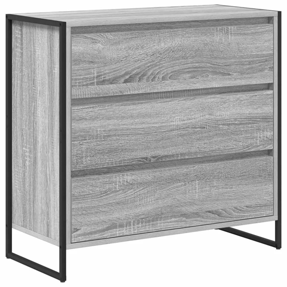 vidaXL Dressoir Grijs Sonoma 79 x 36 x 75.5 cm Bewerkt hout, foto 3