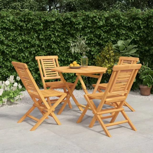 vidaXL 5-delige Tuinset massief teakhout bruin, foto 2