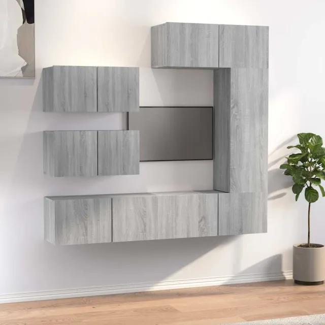 vidaXL 6-delige Tv-meubelset bewerkt hout grijs sonoma eikenkleurig, foto 2