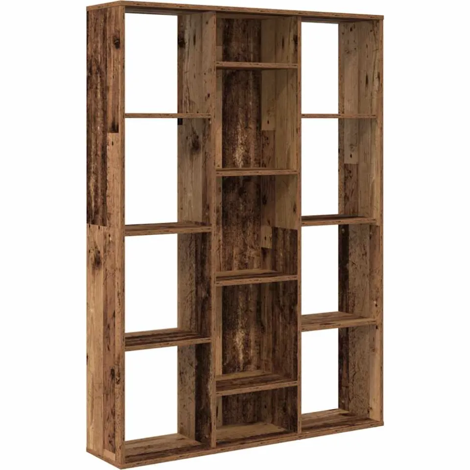 vidaXL Kamerscherm/boekenkast 100x24x140 cm bewerkt hout oud hout Bruin