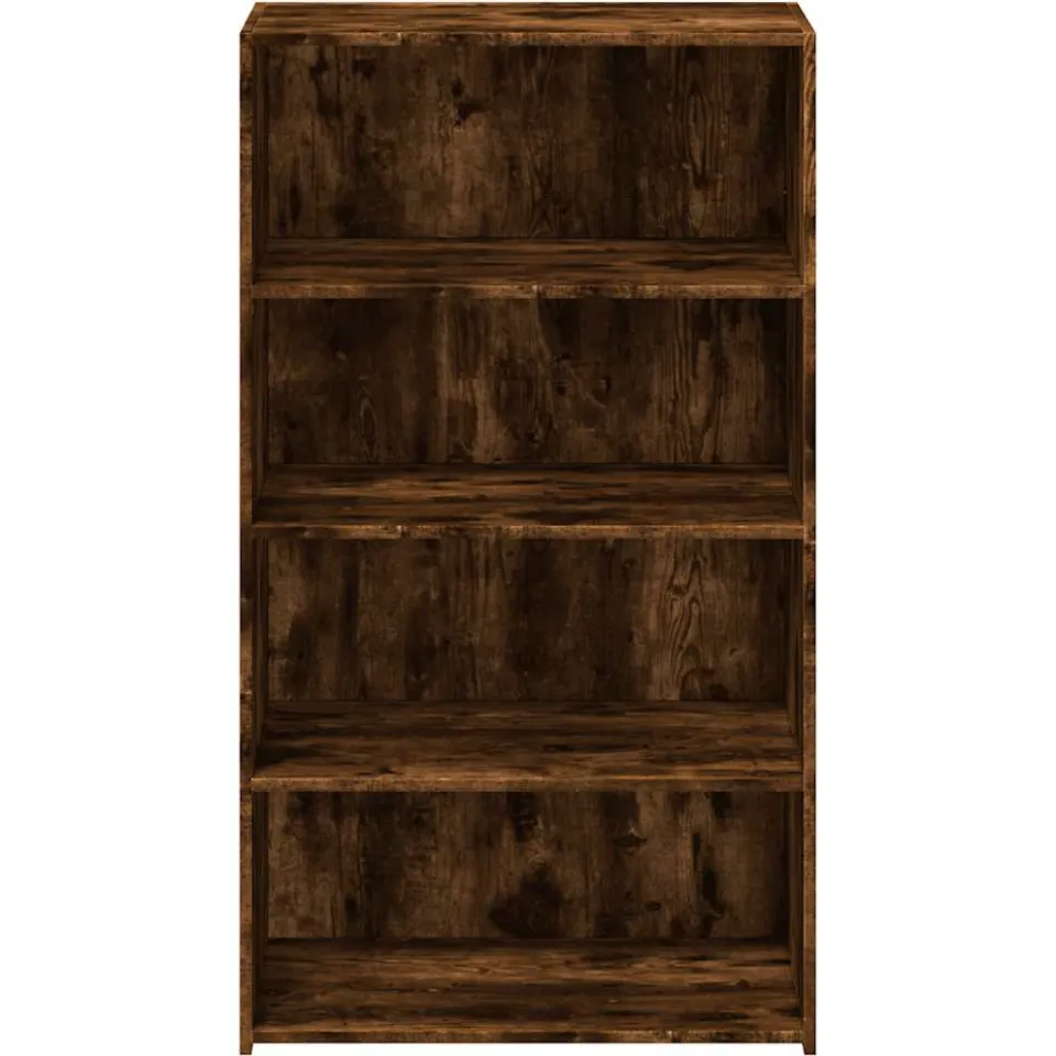 vidaXL Hoge kast 70x41x124 cm bewerkt hout gerookt eikenkleurig Bruin