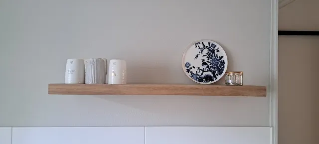 MeubelZwagerij Zwevende Wandplank Eiken 50 cm Meubelzwagerij inclusief bevestigingsmateriaal