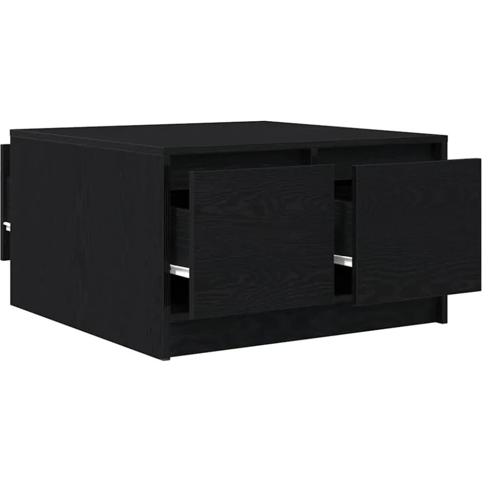 vidaXL Salontafel met lades 70,5x70x40 cm zwart eikenkleurig, foto 4