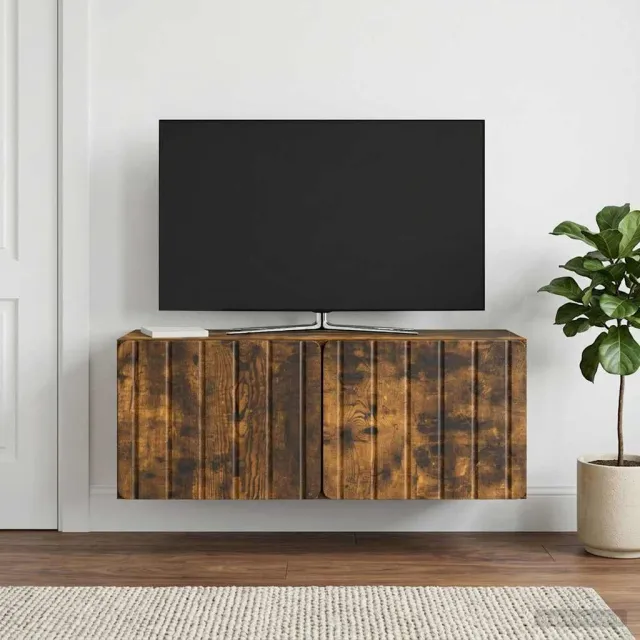vidaXL Wandbeugel TV-kast 78,5 x 31 x 30 cm Gerookt eiken Bewerkt hout Bruin