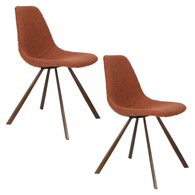 Dutchbone Franky eetkamerstoel terracotta