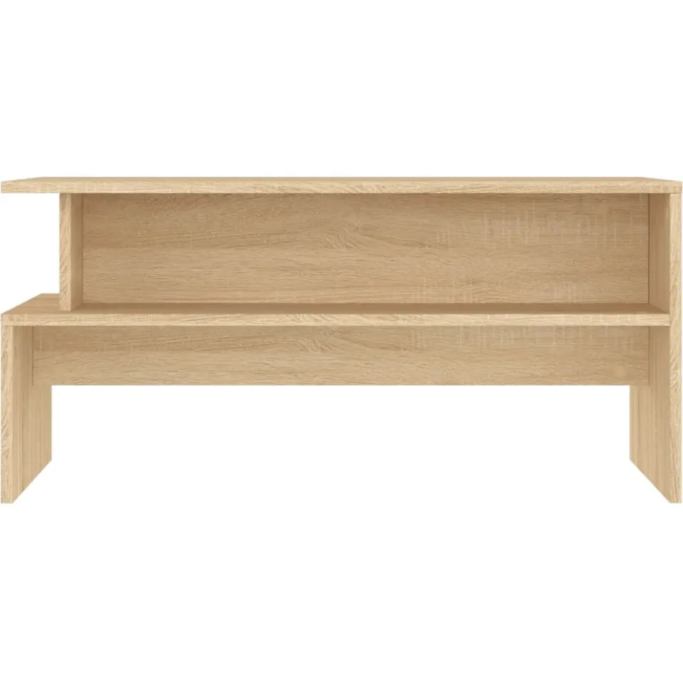 vidaXL Salontafel 90x55x42,5 cm bewerkt hout sonoma eikenkleurig Bruin
