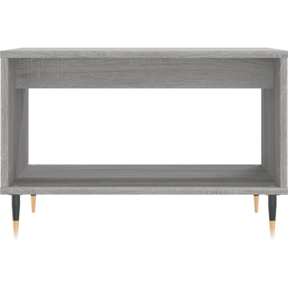vidaXL Salontafel 60x50x40 cm bewerkt hout grijs sonoma eikenkleurig