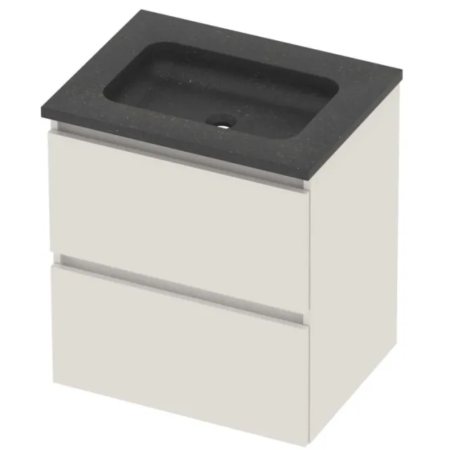 Basic-Line Rocky 46 Badmeubelset Hardsteen 60x46x62 cm Ice White Blue Stone Grijs