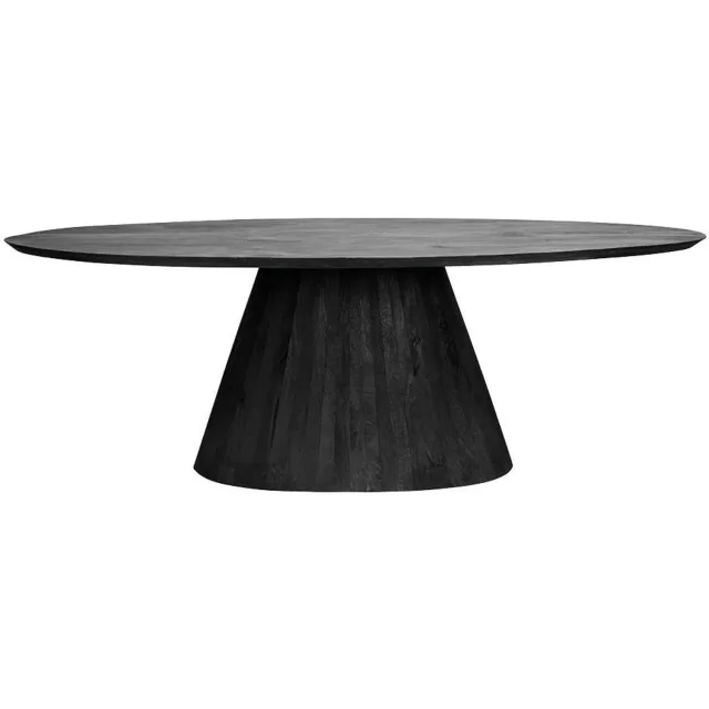 Tower Living Premana oval diningtable - 240x120 - black Zwart