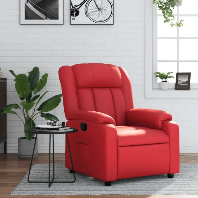 vidaXL Fauteuil verstelbaar kunstleer rood
