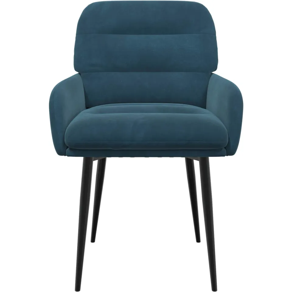 vidaXL Eettafelstoelen 2 st fluweel Blauw 59 x 59,5 x 90 cm