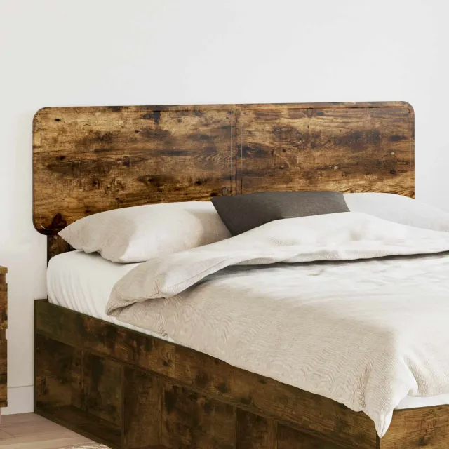 vidaXL Hoofdbord Gerookt eiken Bewerkt hout Bruin