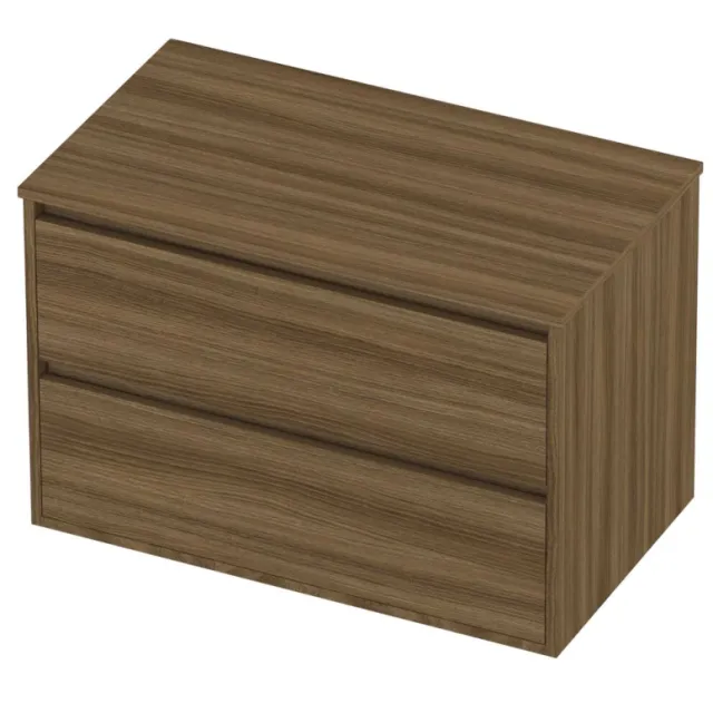 Proline Deck Badmeubelset Greeploos Symmetrisch Kader 80x46x54 cm Caramel Walnut Houtlook