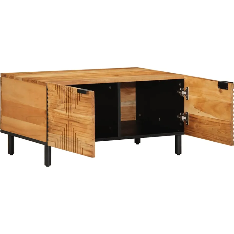 vidaXL Salontafel 80x50x40 cm Massief Acaciahout bruin, foto 2