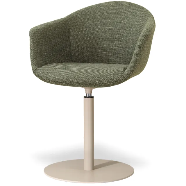 Nolon Niva-Otis draaibare tulp eetkamerstoel forestgroen - beige onderstel