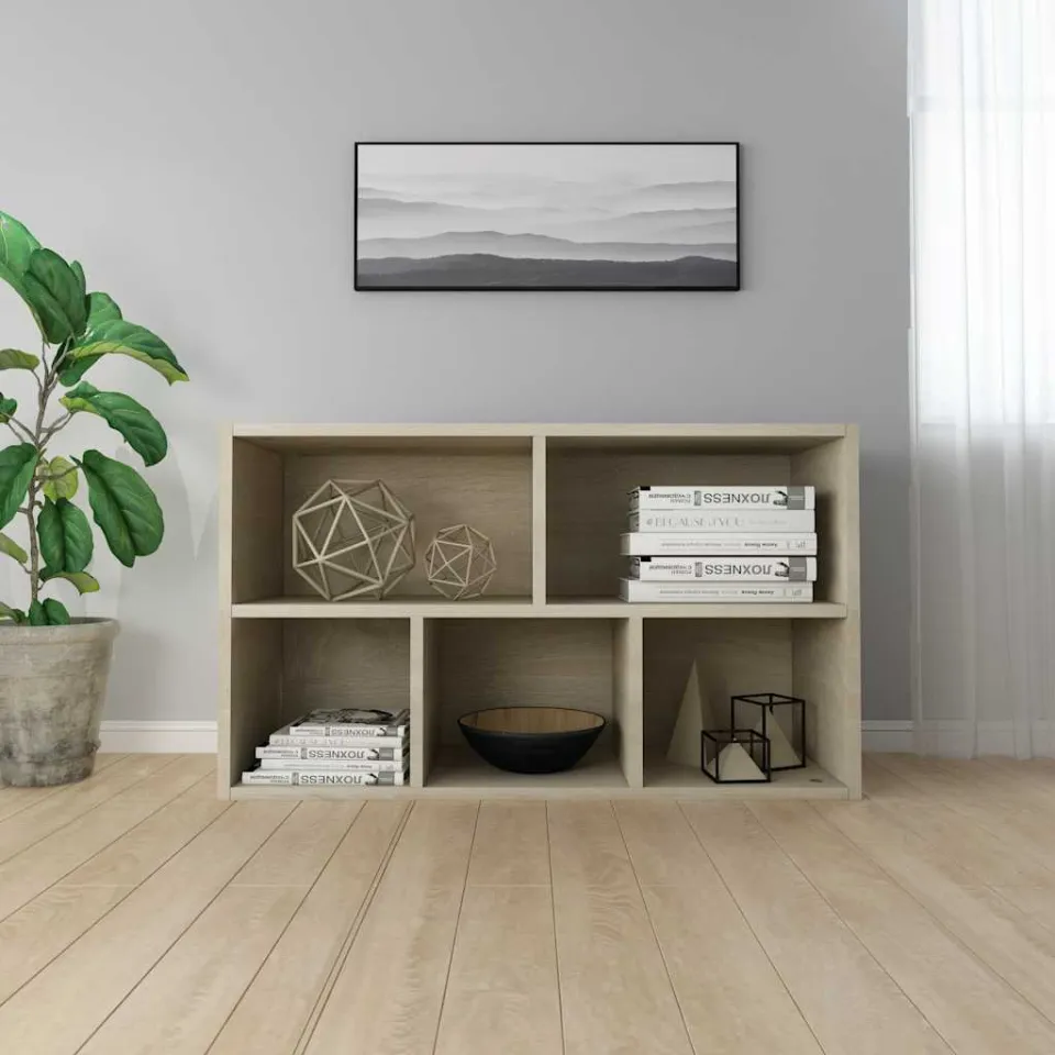 vidaXL Boekenkast/dressoir 50x25x80 cm bewerkt hout sonoma eikenkleur, foto 3