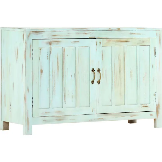 vidaXL Dressoir 110x35x70 cm massief mangohout lichtblauw Groen