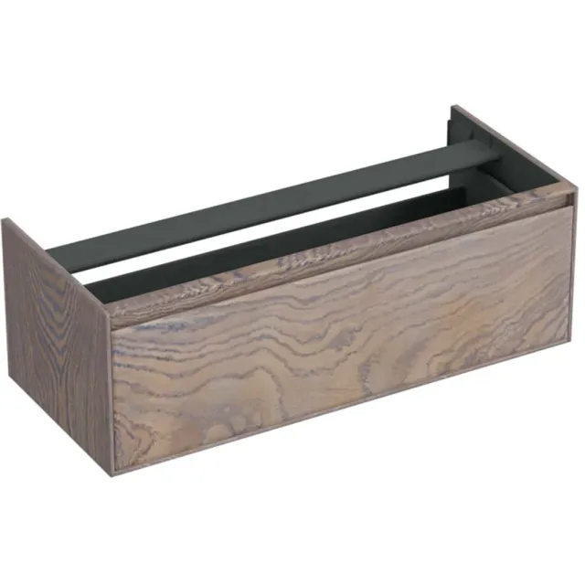 Forzalaqua Onderkast Forzalaqua Reno 120x51x40 Cm 1 La Softclose Eiken Silver Grey Bruin