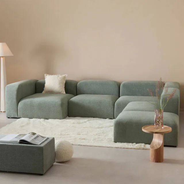 Studio LIVIT hoekbank Ylva hoek rechts - groen/blauw