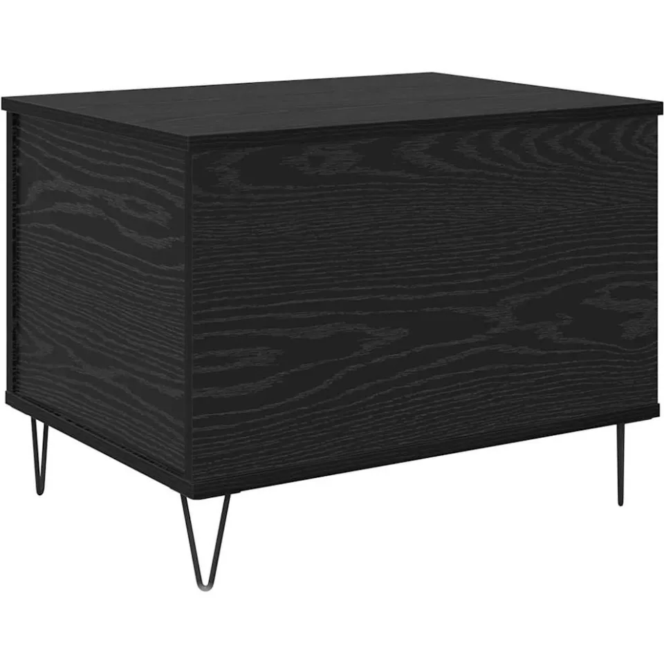 vidaXL Salontafel Zwart Eiken 60 x 44,5 x 45 cm Bewerkt hout, foto 3