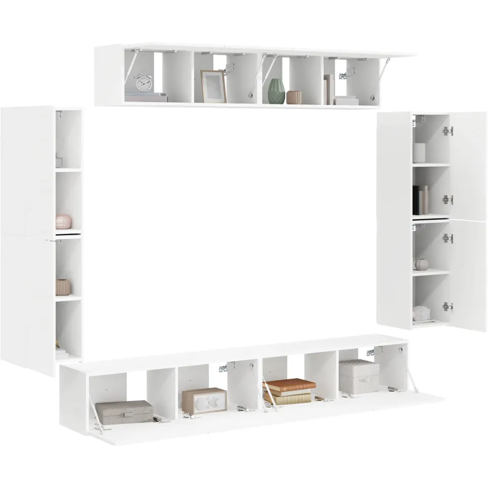 vidaXL TV-kast 8 st 98 x 31 x 29,5 cm Wit