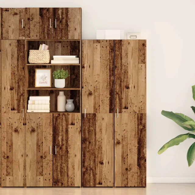 vidaXL Hoge kast Oudhout 40 x 42,5 x 185 cm bruin, foto 2