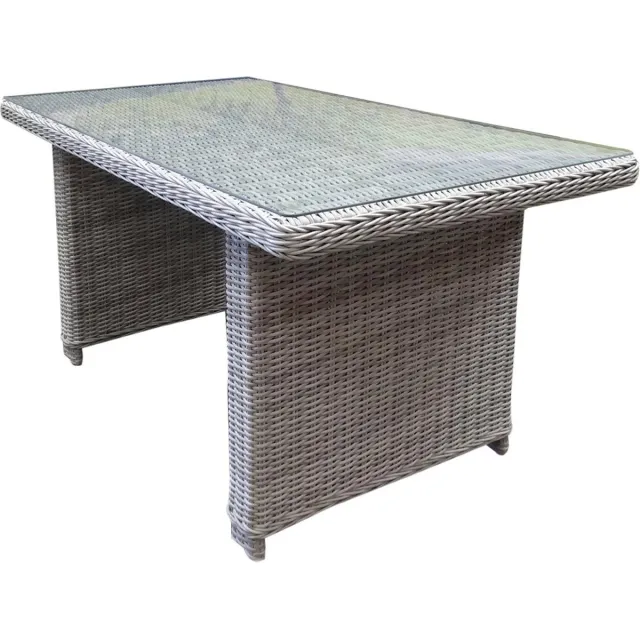AVH-Collectie Ibiza lounge-dining tafel 120x80xH70 cm wit grijs